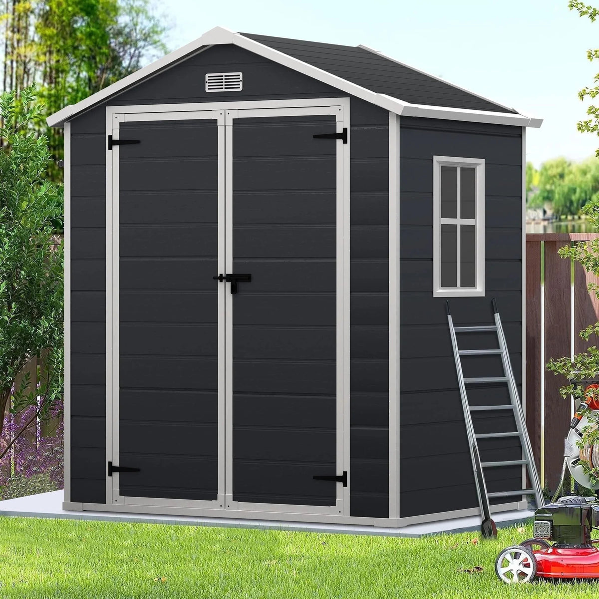 Enyopro 306gal Outdoor Storage Shed, Horizontal Resin Shed, Resistant Tool Plastic Shed for Storage of - Product image 16
