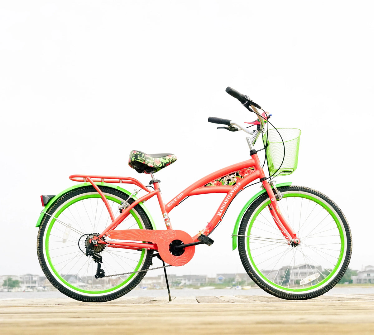 Margaritaville 24" Island Life Multi Speed Girl'S Bike, Coral/Green - Product image 3