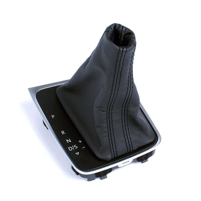 BFI MK7 DSG / Automatic Shift Boot - Black Leather - Green Stitch