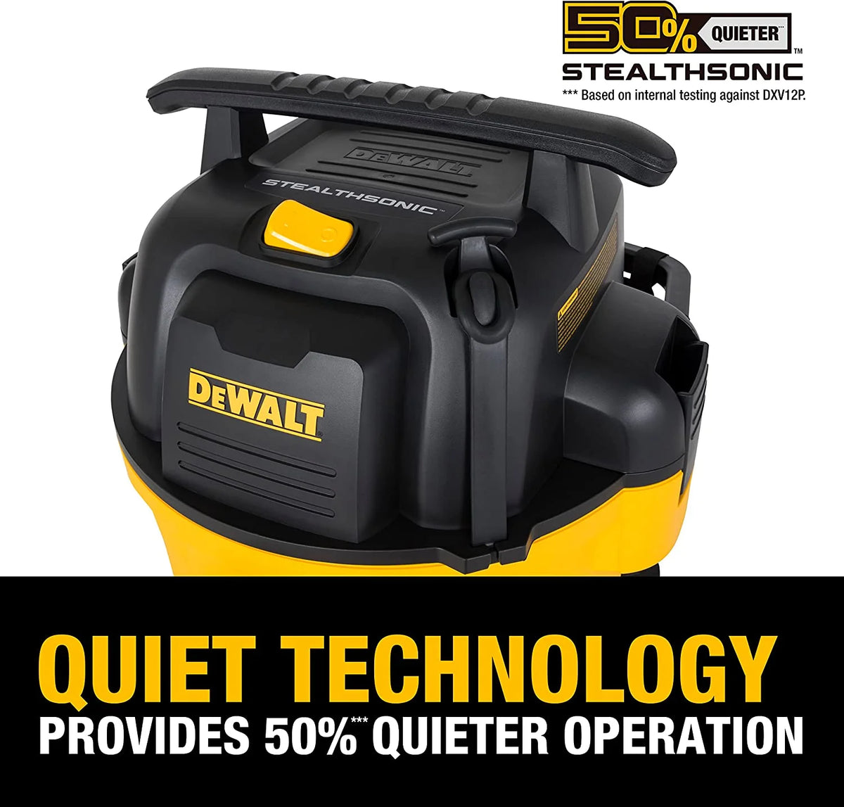 DEWALT 12 Gallon STEALTHSONIC Ultra Quiet Poly Wet Dry Vacuum, DXV12P - QTA Newest Noise Reduction Vac - Product image 3