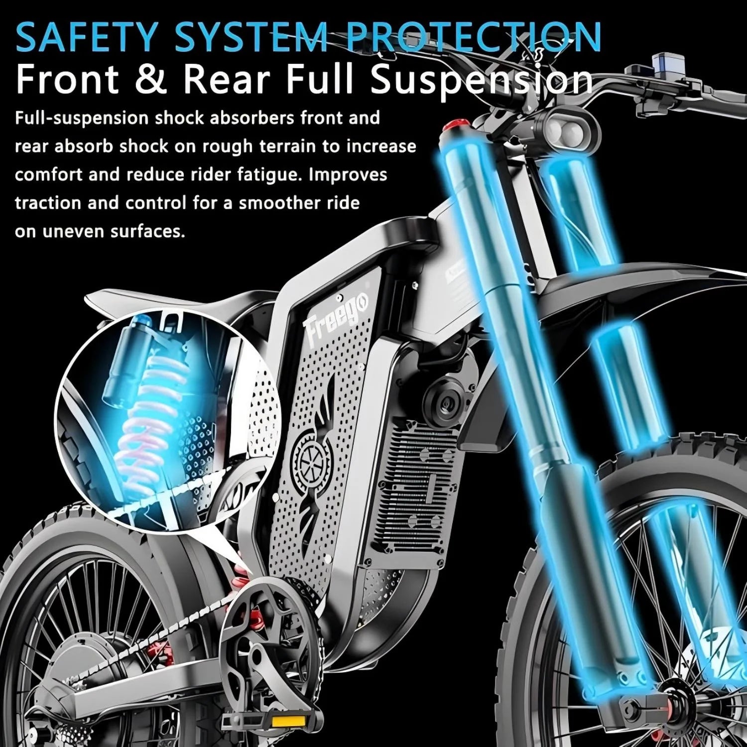 6000W(Peak) Motor 60V/35ah Battery, Freego X2pro Electric Motorcycle for Adults - Product image 10