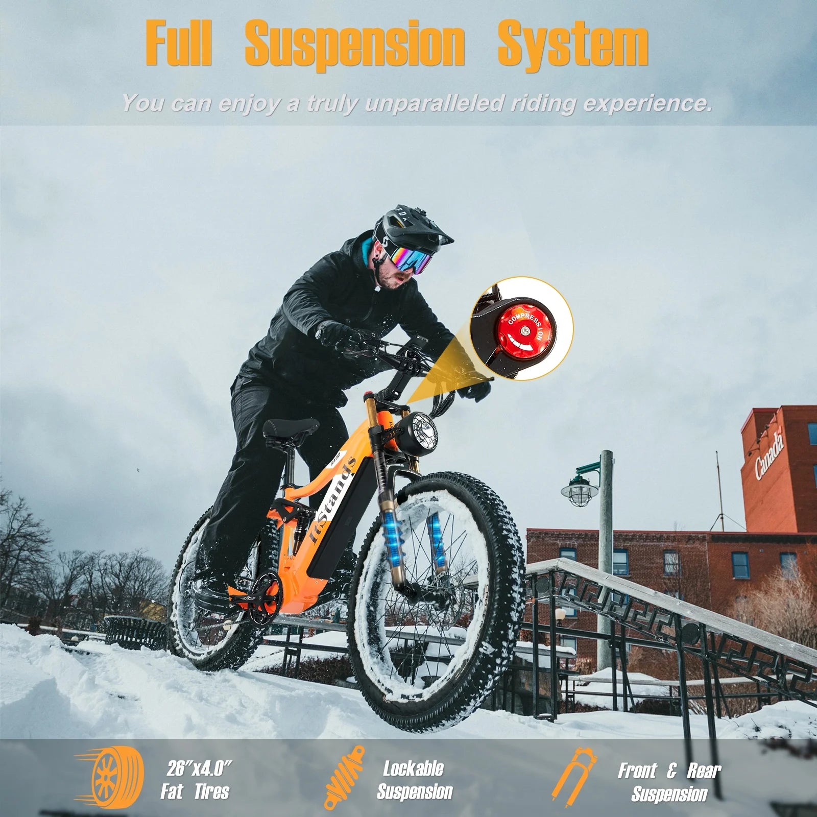 Electric Bike for Adults 26'', 1000W E - Mountain Bike 48V 30/20ah UL2849 Removable Battery - Product image 22