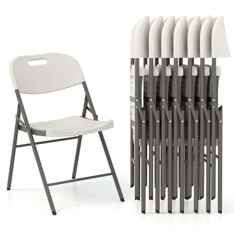 4/8/12 Pack HDPE Plastic Folding Chairs, Waiting Room Chairs with Metal Frame, Portable Banquet Chairs - Product image 2