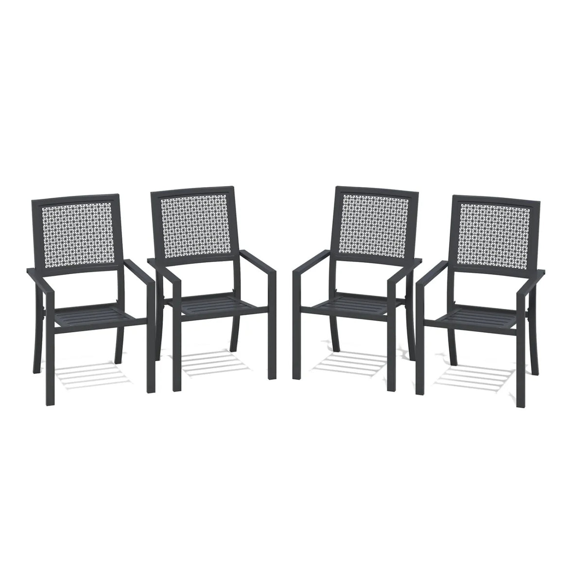 AECOJOY Outdoor Patio Dining Chairs with Armrest, Stackable Arm Chairs - Product image 2