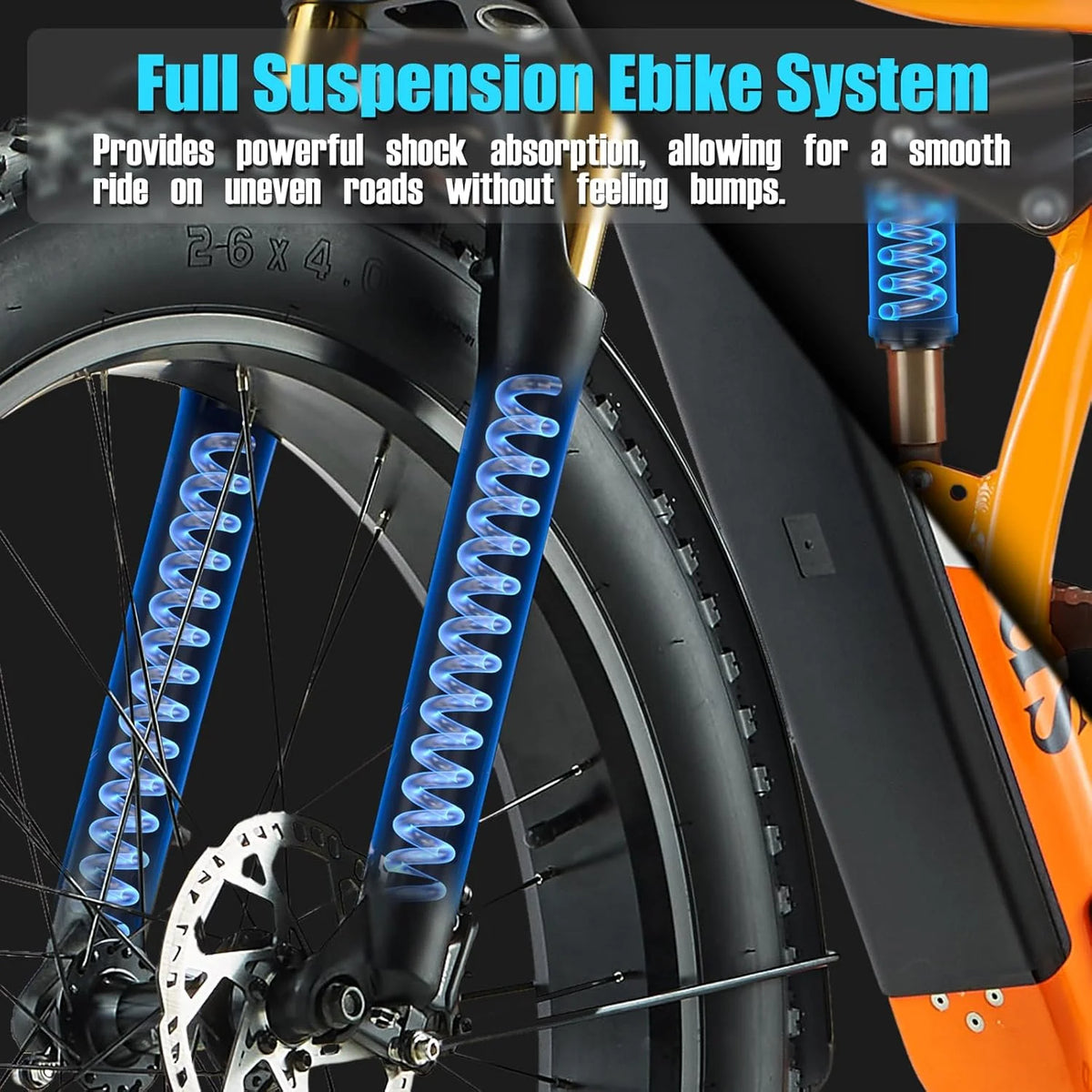 Electric Bike for Adults 26'', 1000W E - Mountain Bike 48V 30/20ah UL2849 Removable Battery - Product image 37