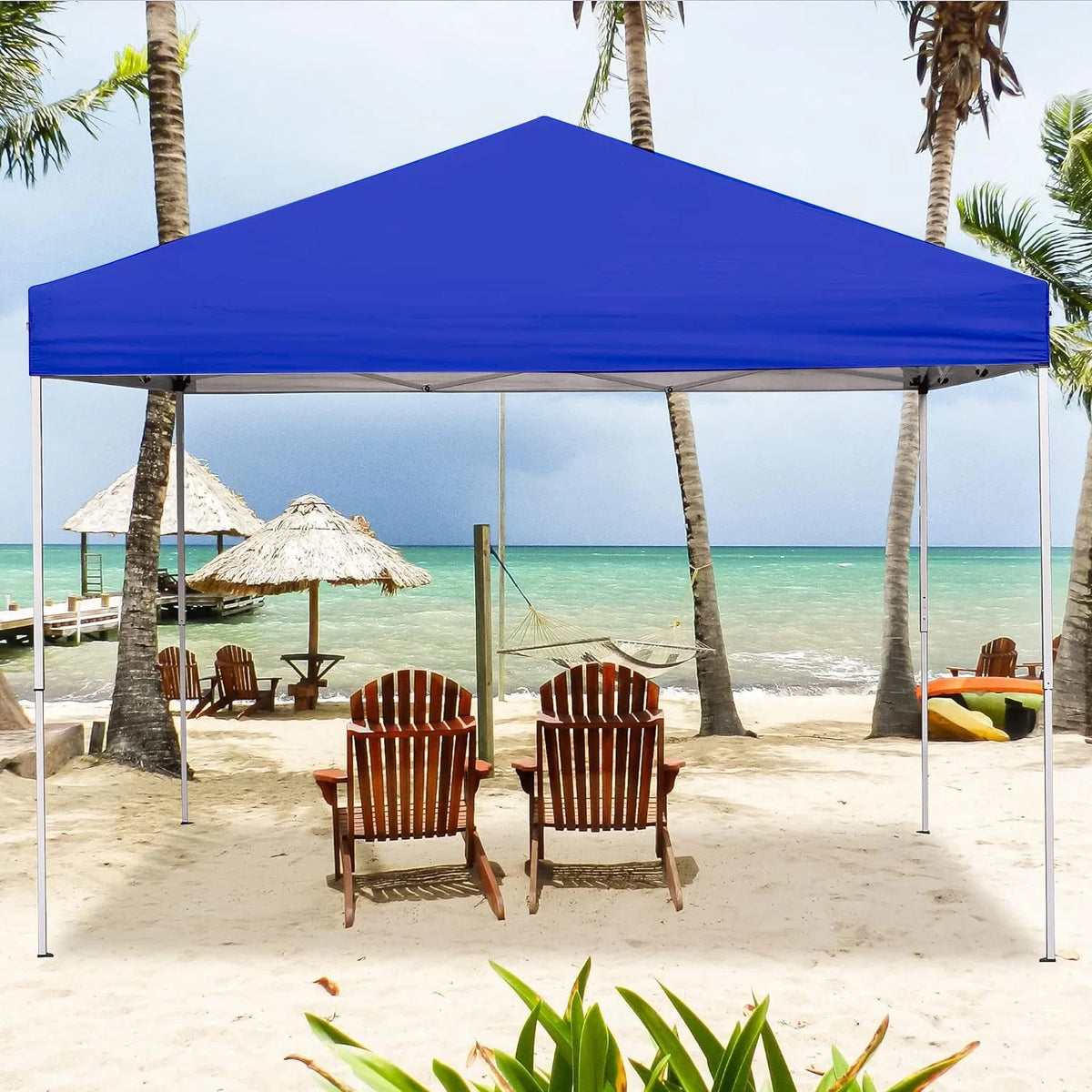 GVDV Canopy Tent, 10x10 Ft Easy Pop up Outdoor Canopy Tent, Portable Straight Leg Gazebo Instant Canopy - Product image 6