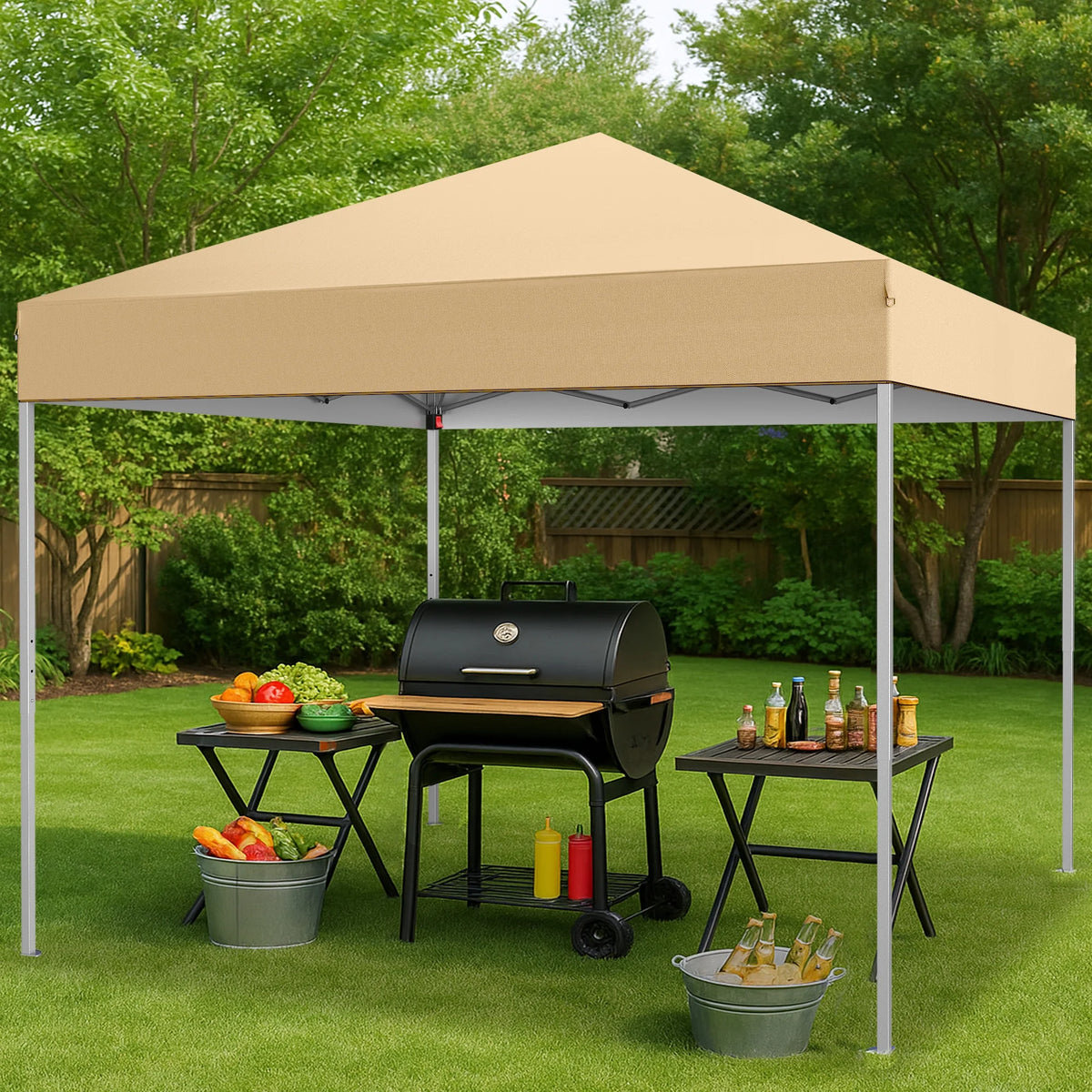 GVDV Canopy Tent, 10x10 Ft Easy Pop up Outdoor Canopy Tent, Portable Straight Leg Gazebo Instant Canopy - Product image 82
