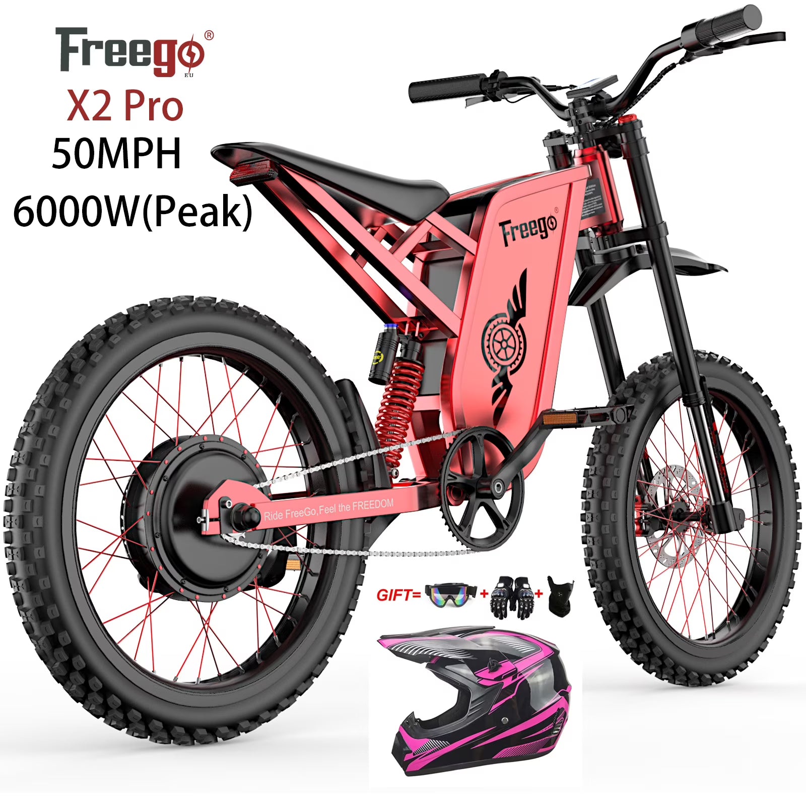 6000W(Peak) Motor 60V/35ah Battery, Freego X2pro Electric Motorcycle for Adults - Product image 1