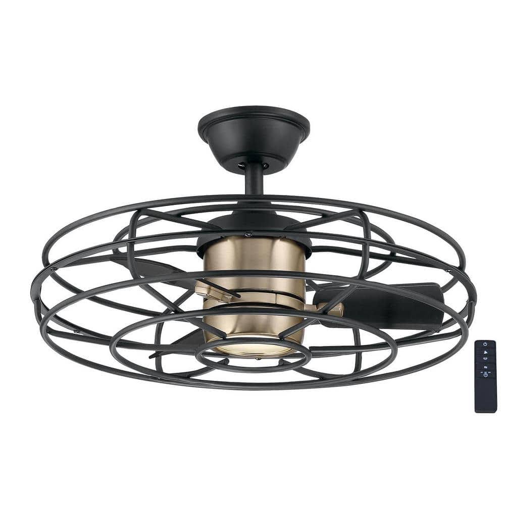 Home Decorators Collection Heritage Point 25 in. Integrated LED Indoor/Outdoor Gold Ceiling Fan with Light - Product image 1