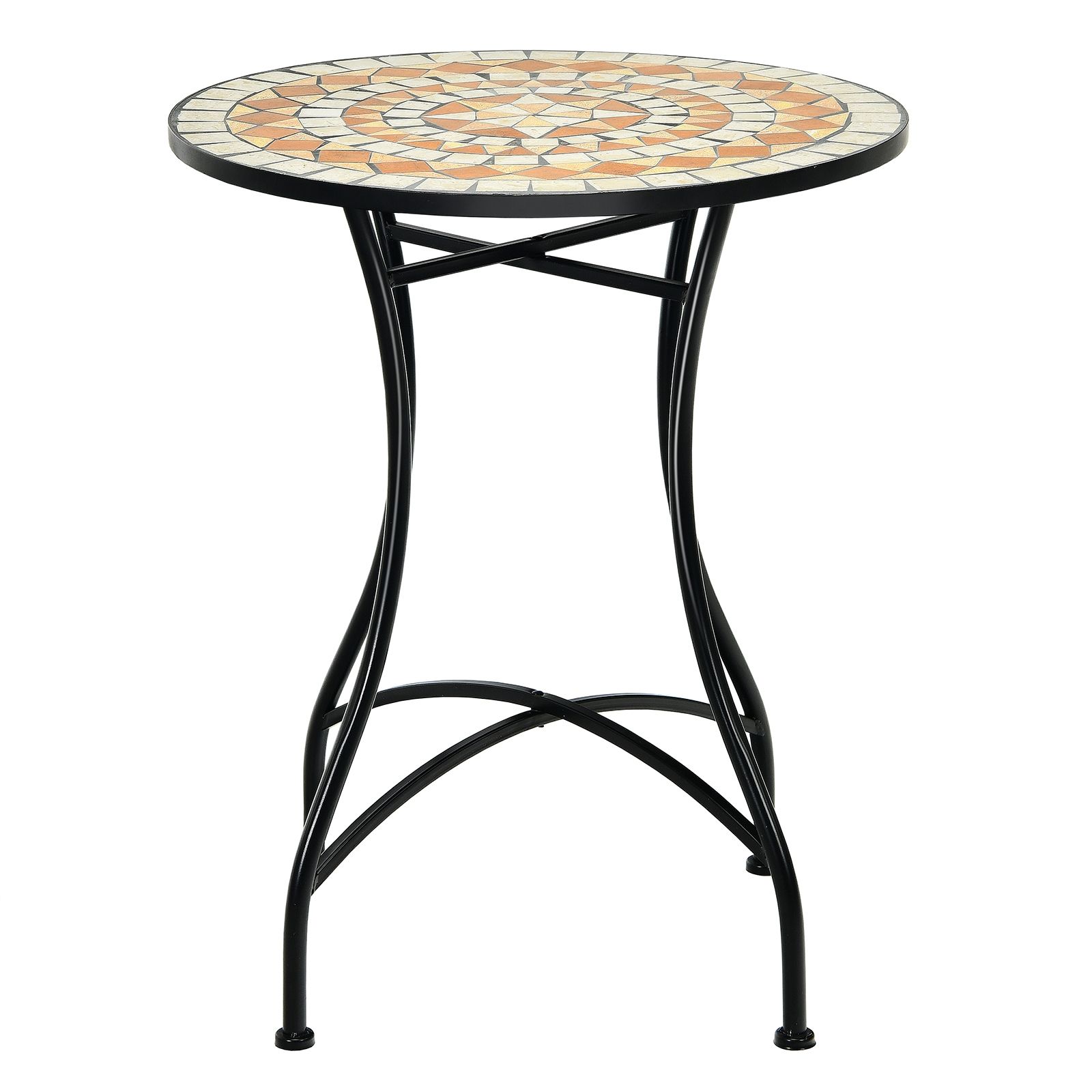 Mosaic Style Garden Table Iron Frame and Anti-Rust Coating for 60 x 60 x 72 CM -