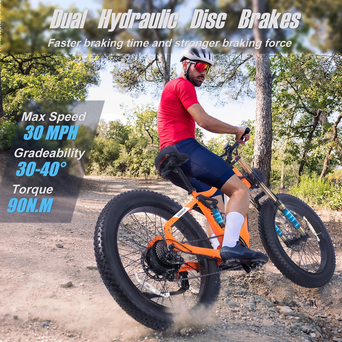Electric Bike for Adults 26'', 1000W E - Mountain Bike 48V 30/20ah UL2849 Removable Battery - Product image 20
