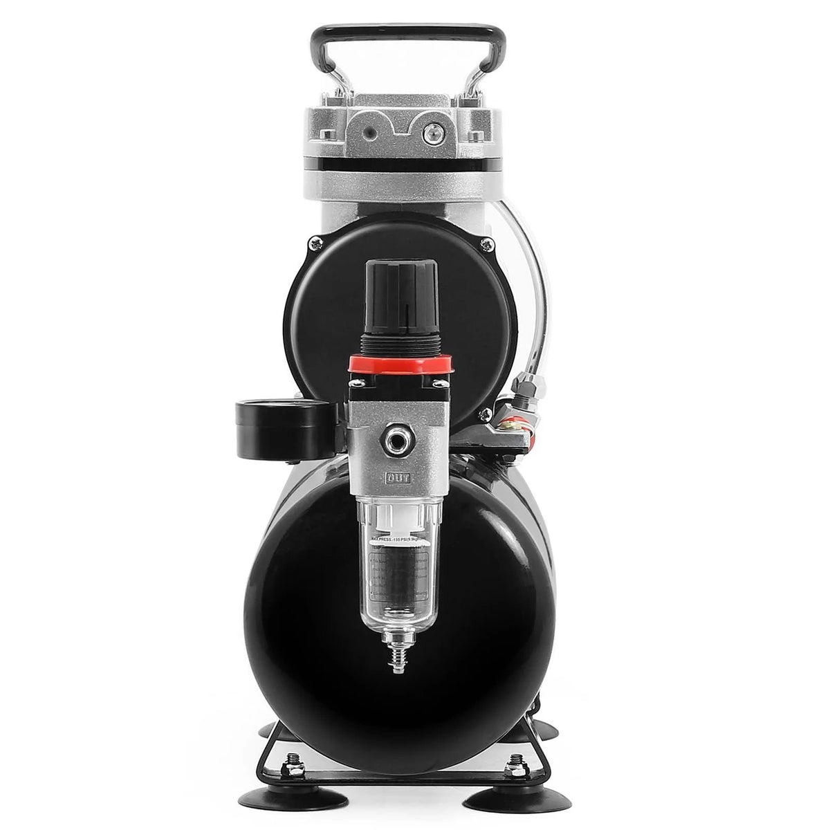 Pointzero 1/5 HP Airbrush Compressor with Air Tank, Regulator, Gauge and Water Trap - Quiet Portable Pump - Product image 3