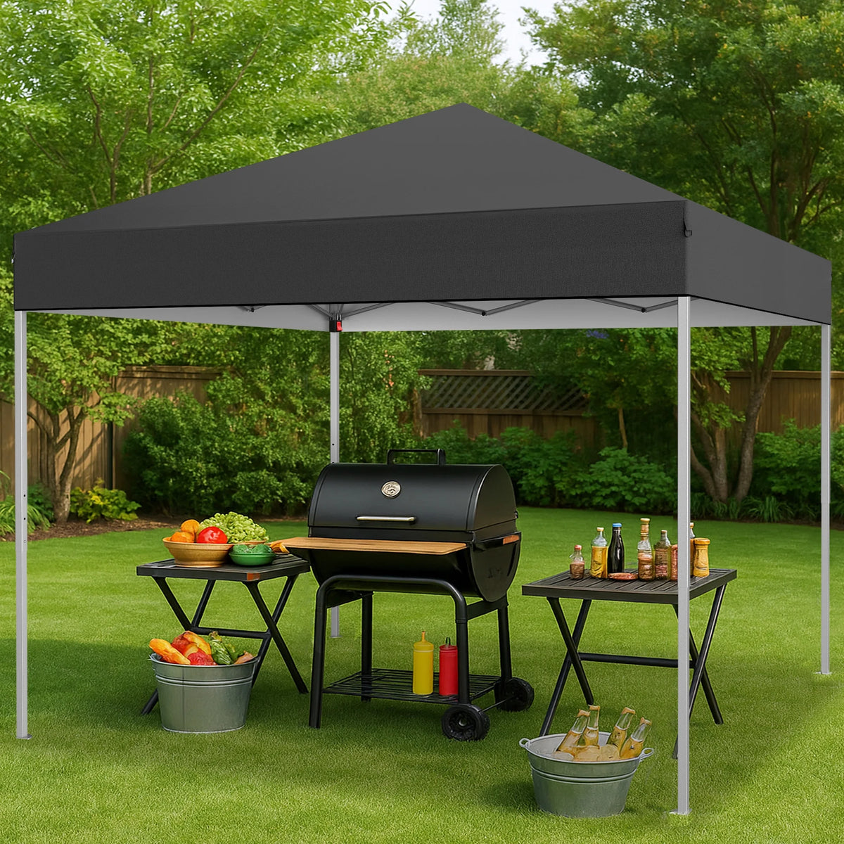 GVDV Canopy Tent, 10x10 Ft Easy Pop up Outdoor Canopy Tent, Portable Straight Leg Gazebo Instant Canopy - Product image 40