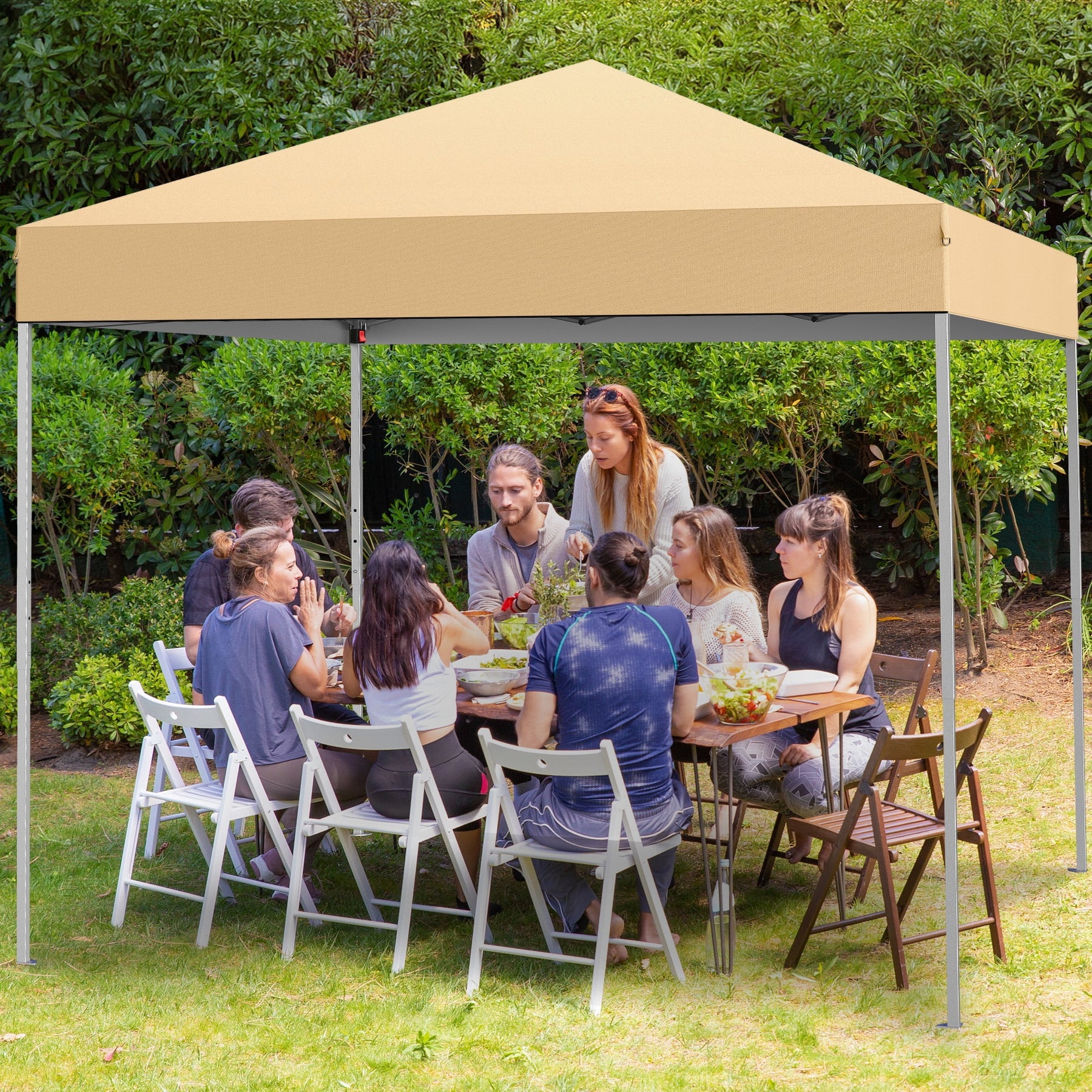 GVDV Canopy Tent, 10x10 Ft Easy Pop up Outdoor Canopy Tent, Portable Straight Leg Gazebo Instant Canopy - Product image 79