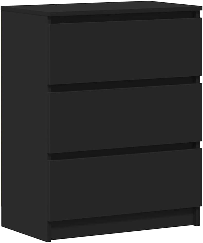 vidaXL Sideboard, Storage Unit with Drawer, Storage Cabinet, Living Room Organizer Indoor, Black Engineered Wood