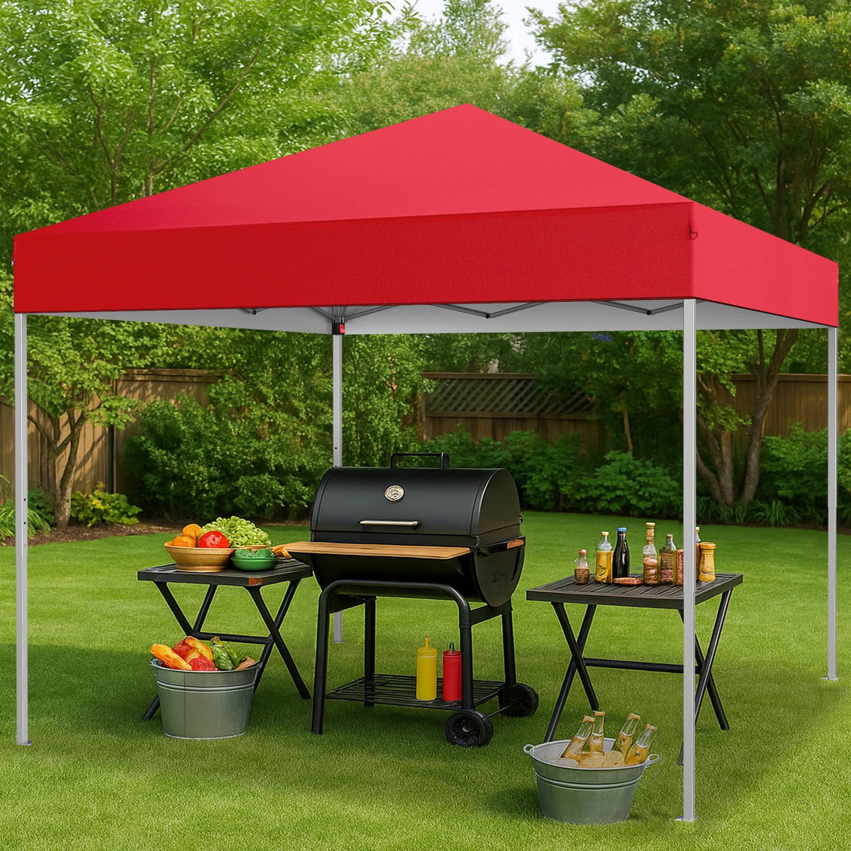 GVDV Canopy Tent, 10x10 Ft Easy Pop up Outdoor Canopy Tent, Portable Straight Leg Gazebo Instant Canopy - Product image 68