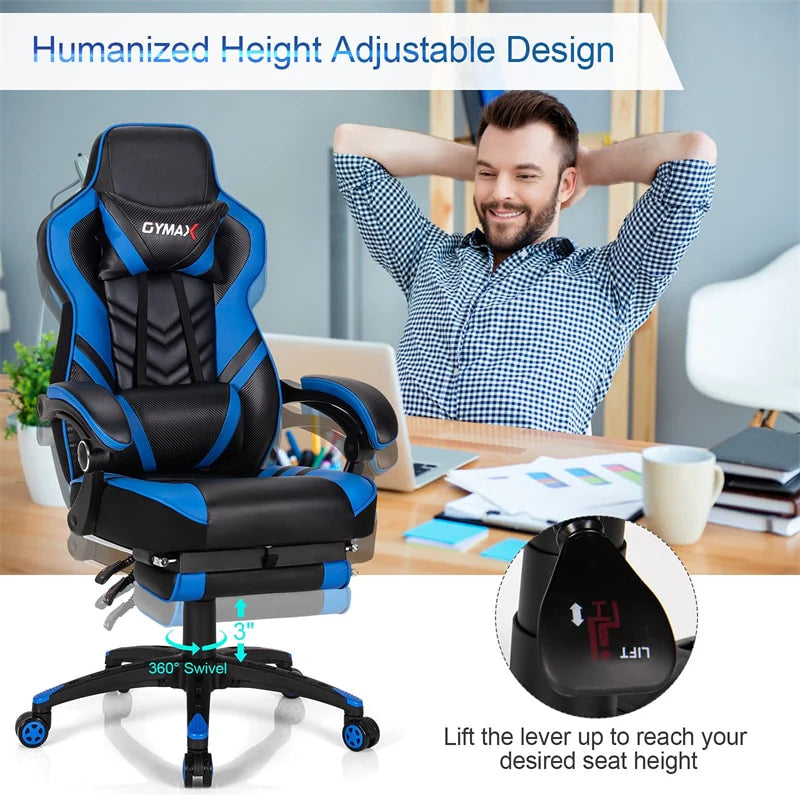 Ergonomic Gaming Chair Recliner with Footrest, Linkage Armrests & Lumbar Support - Product image 20
