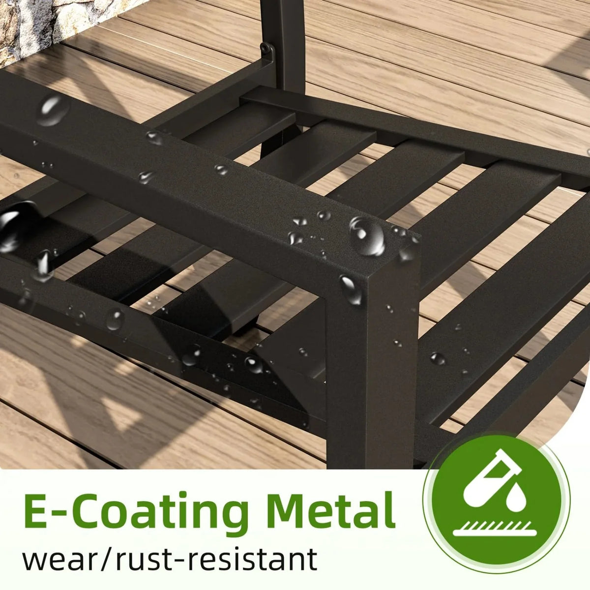 AECOJOY Outdoor Patio Dining Chairs with Armrest, Stackable Arm Chairs - Product image 6