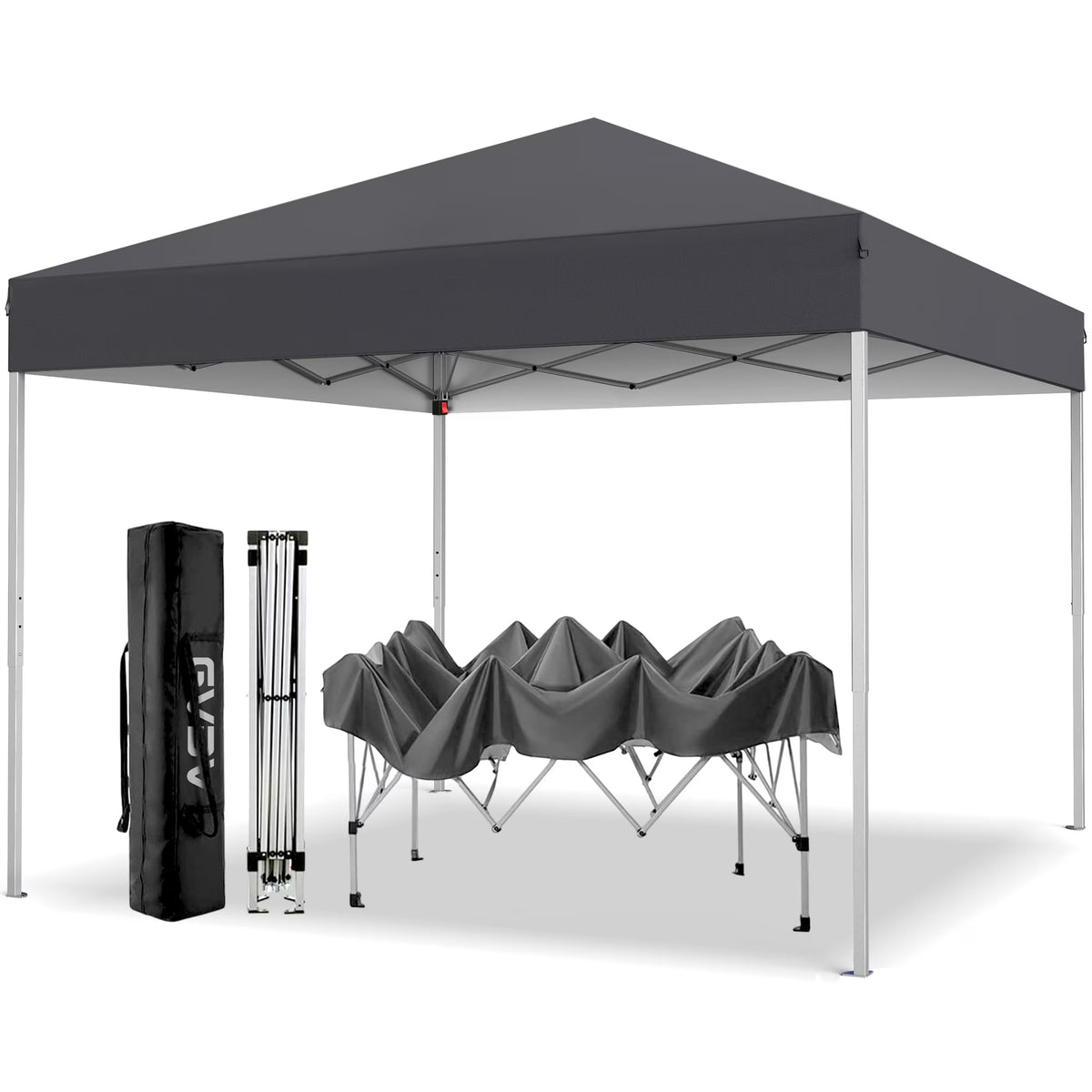GVDV Canopy Tent, 10x10 Ft Easy Pop up Outdoor Canopy Tent, Portable Straight Leg Gazebo Instant Canopy - Product image 5