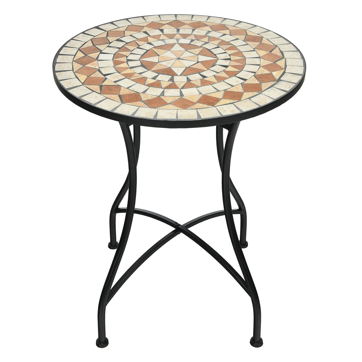 Mosaic Style Garden Table Iron Frame and Anti-Rust Coating for 60 x 60 x 72 CM -