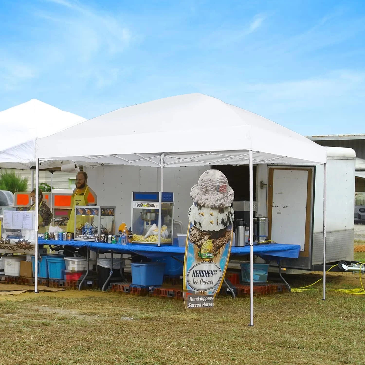GVDV Canopy Tent, 10x10 Ft Easy Pop up Outdoor Canopy Tent, Portable Straight Leg Gazebo Instant Canopy - Product image 53