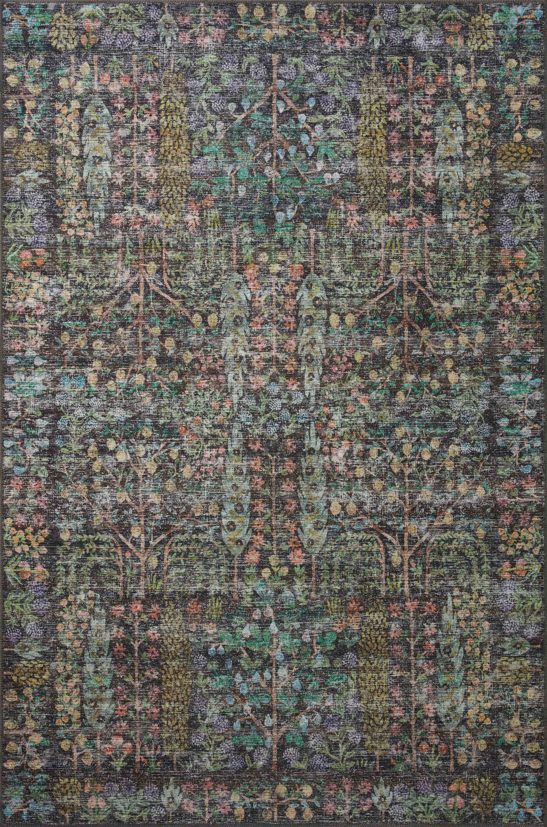 Rifle Paper Co. x Loloi 7'6" x 9'6" Charcoal Large Maison Grove (MAO-07) Area Rug - Product image 1