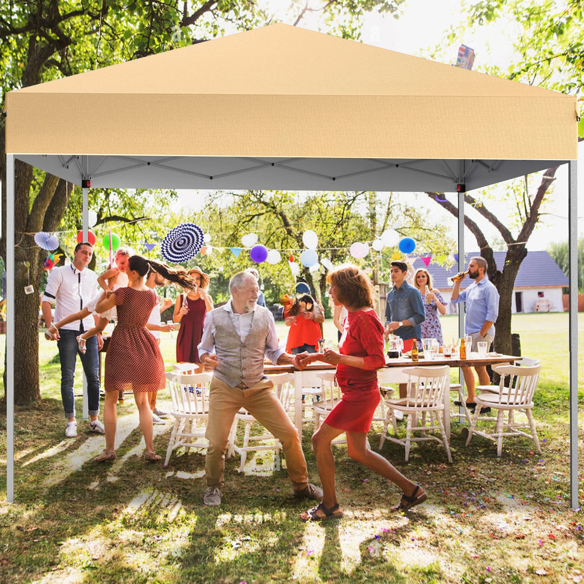 GVDV Canopy Tent, 10x10 Ft Easy Pop up Outdoor Canopy Tent, Portable Straight Leg Gazebo Instant Canopy - Product image 76