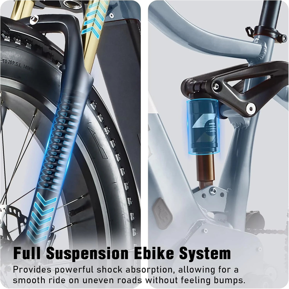 Electric Bike for Adults 26'', 1000W E - Mountain Bike 48V 30/20ah UL2849 Removable Battery - Product image 28
