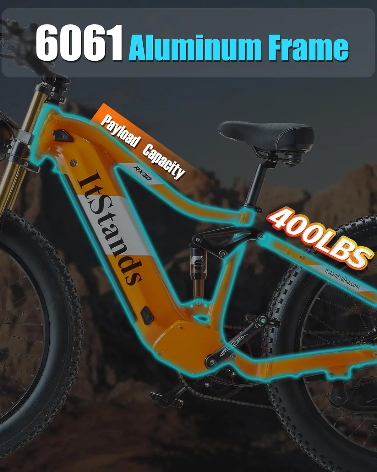 Electric Bike for Adults 26'', 1000W E - Mountain Bike 48V 30/20ah UL2849 Removable Battery - Product image 29