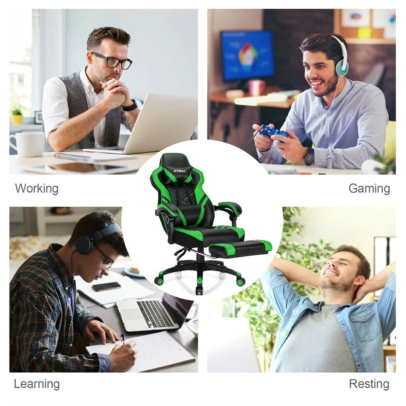 Ergonomic Gaming Chair Recliner with Footrest, Linkage Armrests & Lumbar Support - Product image 54