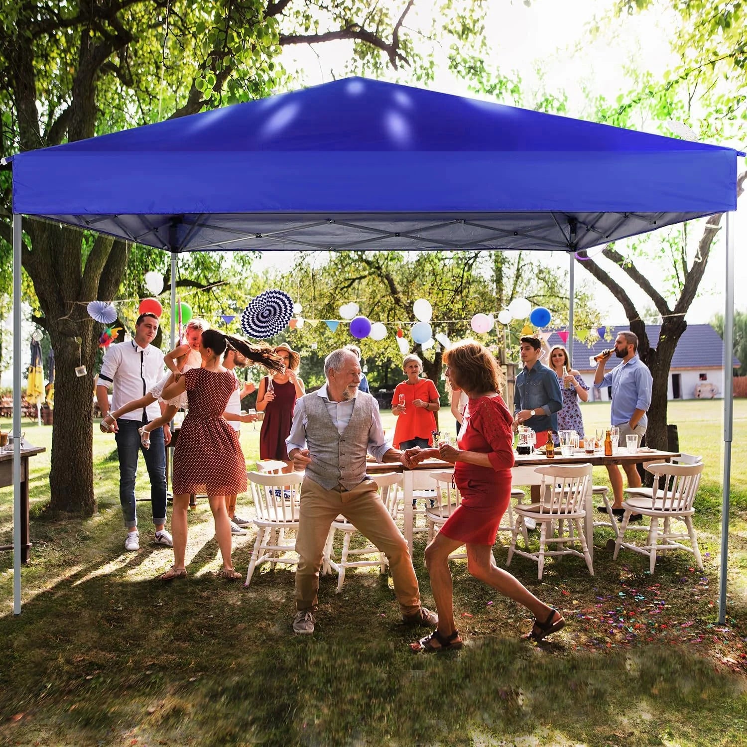 GVDV Canopy Tent, 10x10 Ft Easy Pop up Outdoor Canopy Tent, Portable Straight Leg Gazebo Instant Canopy - Product image 17