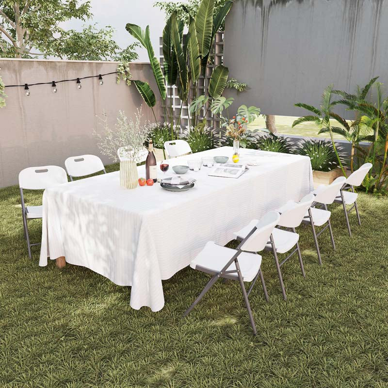 4/8/12 Pack HDPE Plastic Folding Chairs, Waiting Room Chairs with Metal Frame, Portable Banquet Chairs - Product image 6