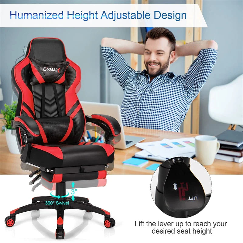 Ergonomic Gaming Chair Recliner with Footrest, Linkage Armrests & Lumbar Support - Product image 32