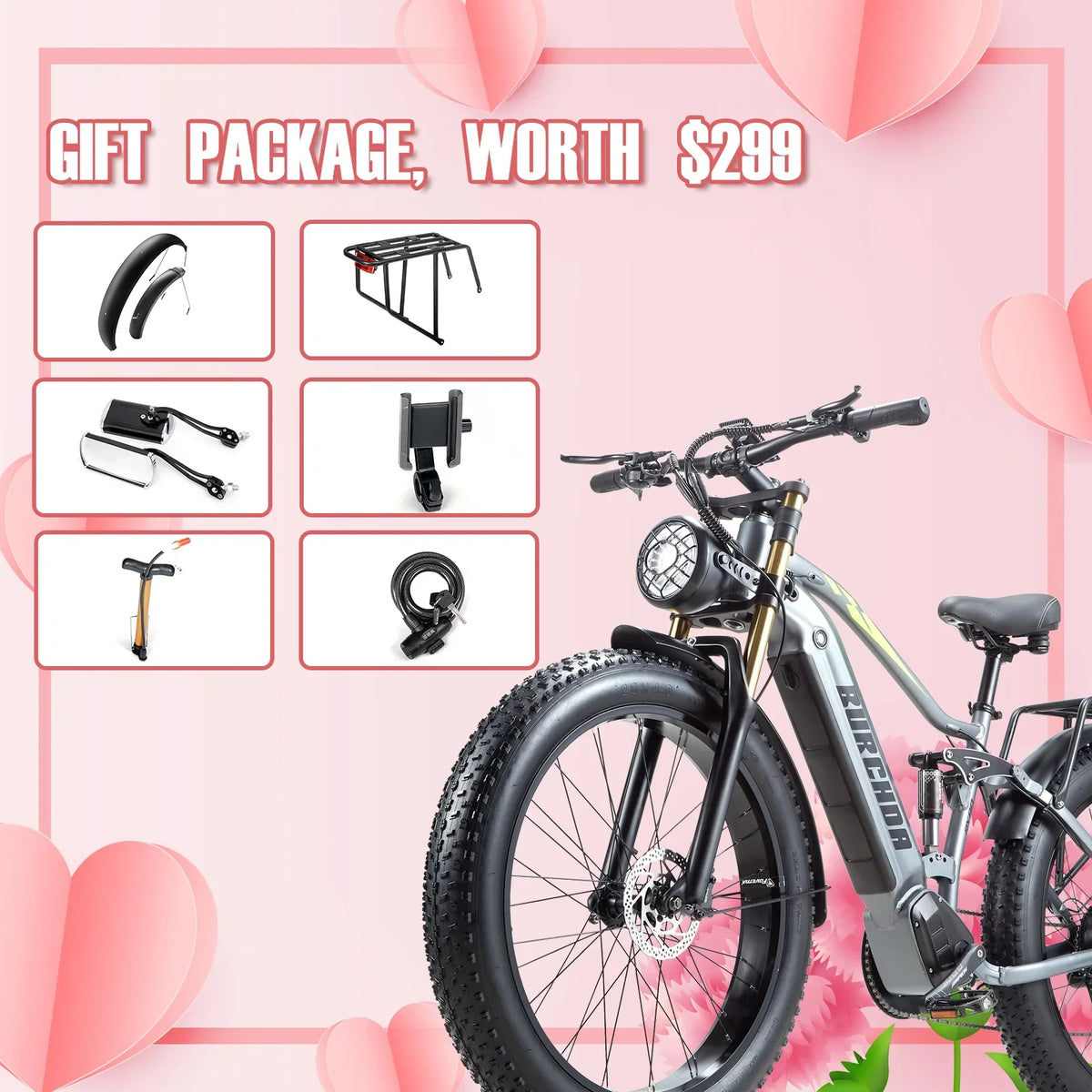 Electric Bike for Adults 26'', 1000W E - Mountain Bike 48V 30/20ah UL2849 Removable Battery - Product image 15