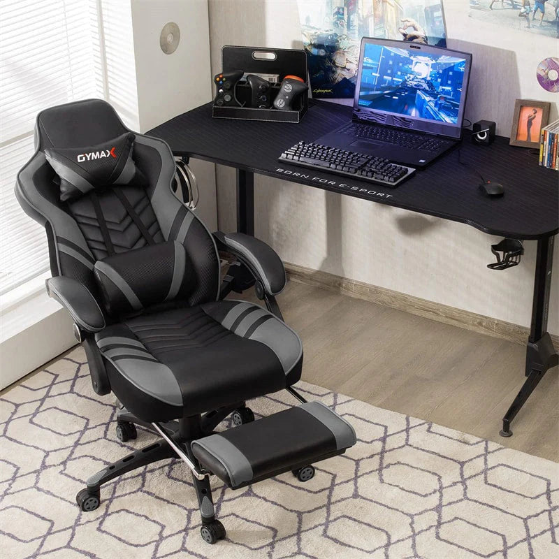 Ergonomic Gaming Chair Recliner with Footrest, Linkage Armrests & Lumbar Support - Product image 34