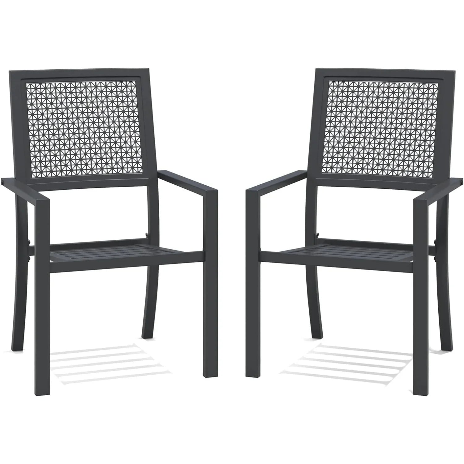 AECOJOY Outdoor Patio Dining Chairs with Armrest, Stackable Arm Chairs - Product image 10