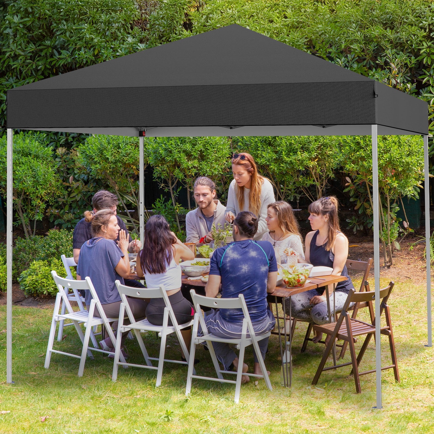 GVDV Canopy Tent, 10x10 Ft Easy Pop up Outdoor Canopy Tent, Portable Straight Leg Gazebo Instant Canopy - Product image 36
