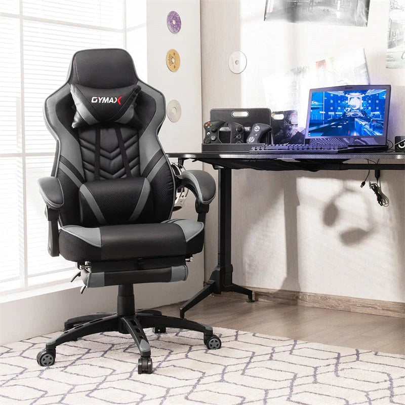 Ergonomic Gaming Chair Recliner with Footrest, Linkage Armrests & Lumbar Support - Product image 38