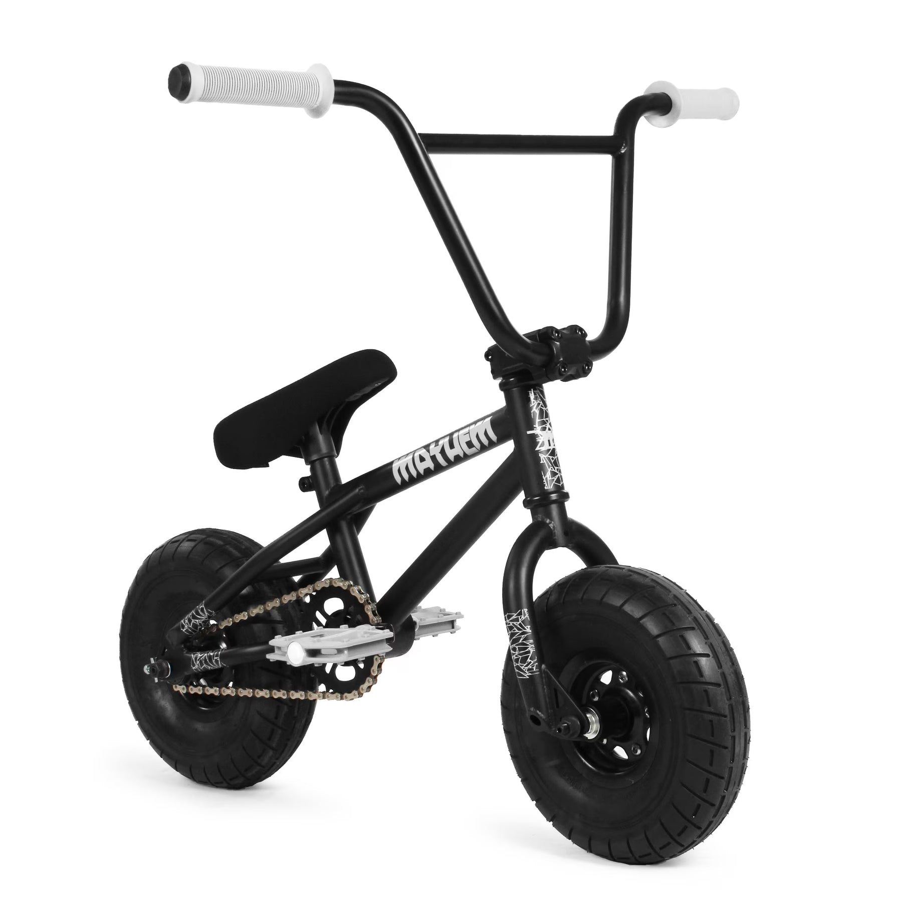 Mayhem Fat Tire Mini BMX Riot 1 Piece Crank 10" Mini BMX Newest Model Trick Bike (Riot Black Widow) - Product image 1