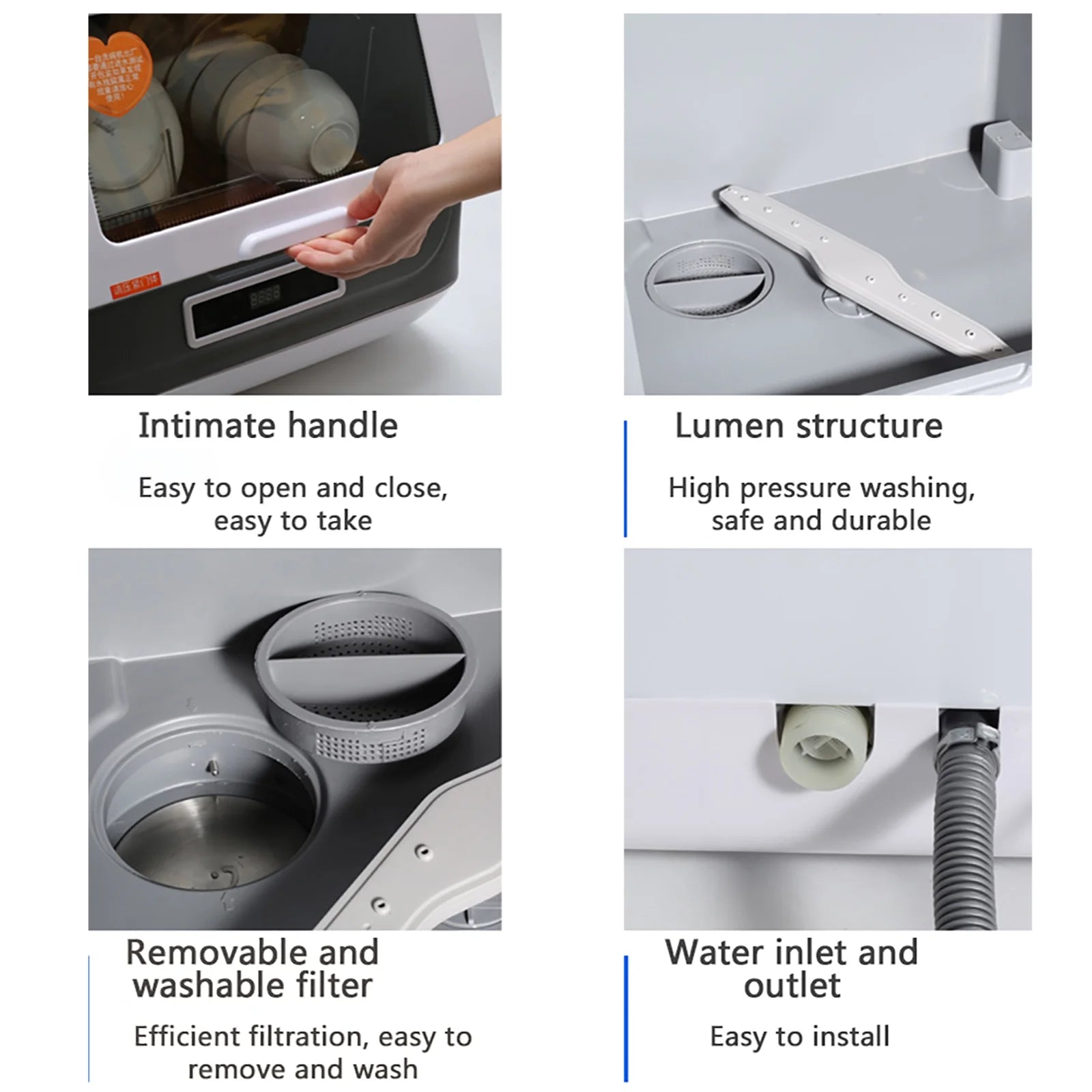 Autrinix Portable Dishwasher with 99.9% Sterilization, 3 Wash Modes & Water - Saving Function - Product image 8