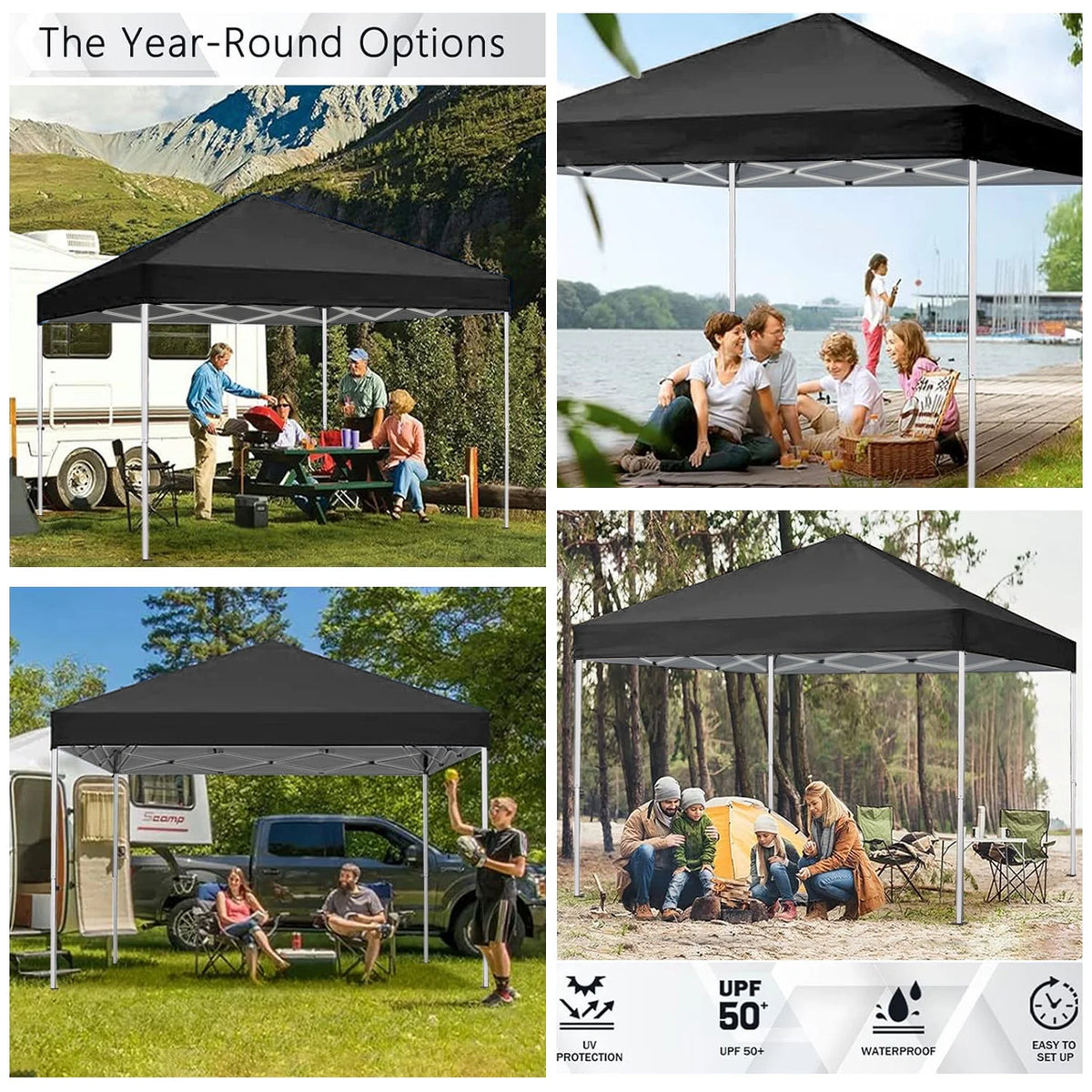 GVDV Canopy Tent, 10x10 Ft Easy Pop up Outdoor Canopy Tent, Portable Straight Leg Gazebo Instant Canopy - Product image 44