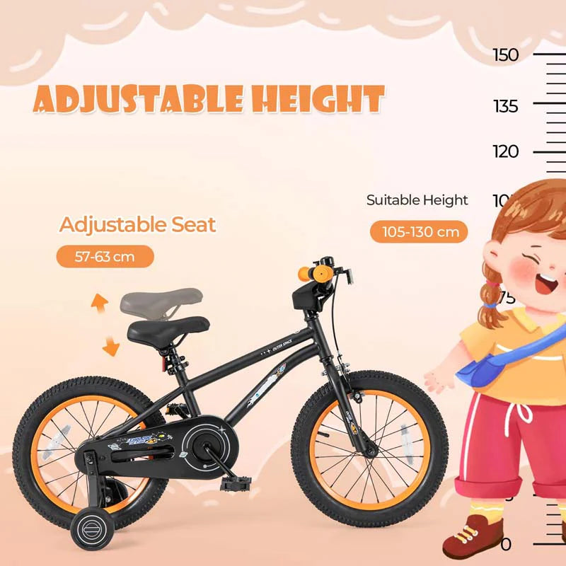 16" Kids Bike for 4-7 Years Old Girls Boys Sport Bicycle with Adjustable Saddle, Training Wheels - Product image 4