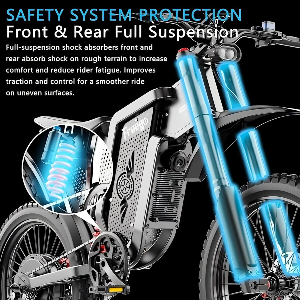 6000W(Peak) Motor 60V/35ah Battery, Freego X2pro Electric Motorcycle for Adults - Product image 10