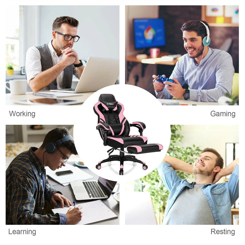 Ergonomic Gaming Chair Recliner with Footrest, Linkage Armrests & Lumbar Support - Product image 65