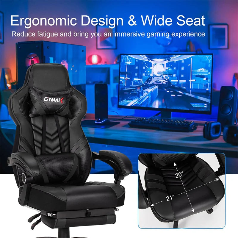 Ergonomic Gaming Chair Recliner with Footrest, Linkage Armrests & Lumbar Support - Product image 9
