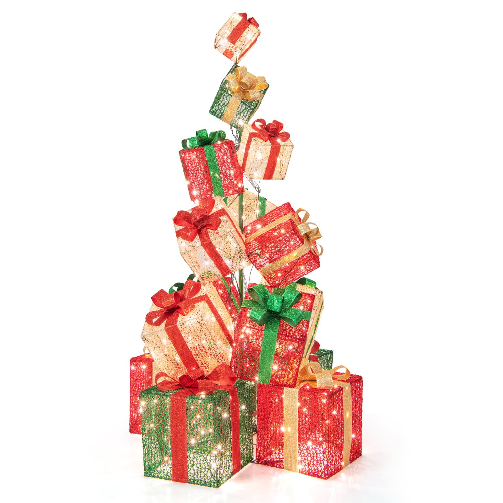 Tangkula 5.6 FT Christmas Lighted Gift Box Tower - Product image 9