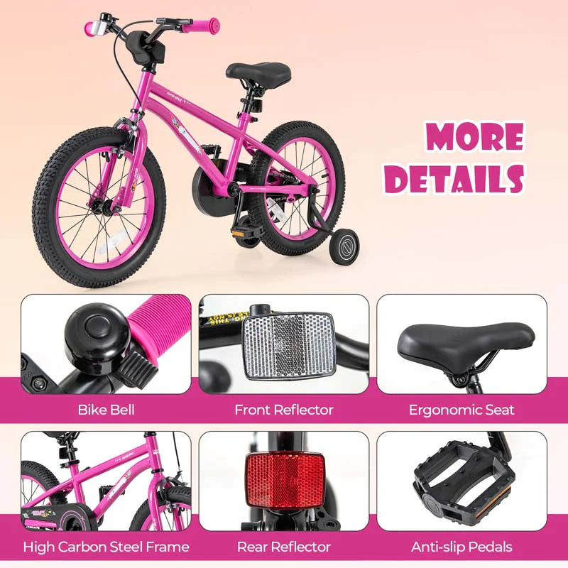 16" Kids Bike for 4-7 Years Old Girls Boys Sport Bicycle with Adjustable Saddle, Training Wheels - Product image 17