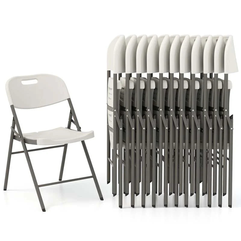 4/8/12 Pack HDPE Plastic Folding Chairs, Waiting Room Chairs with Metal Frame, Portable Banquet Chairs - Product image 3