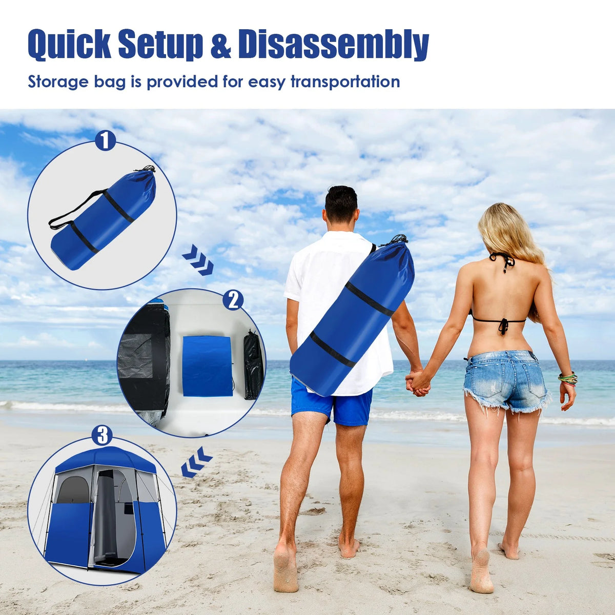 Favory Double - Room Shower Tent, Oversize Space Privacy Shelter for Camping with Floor - Product image 15