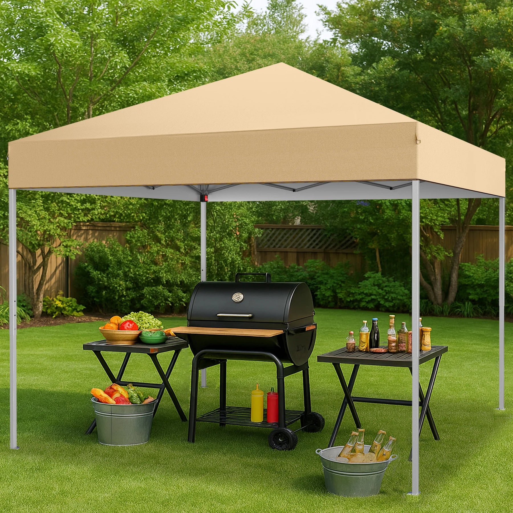 GVDV Canopy Tent, 10x10 Ft Easy Pop up Outdoor Canopy Tent, Portable Straight Leg Gazebo Instant Canopy - Product image 82